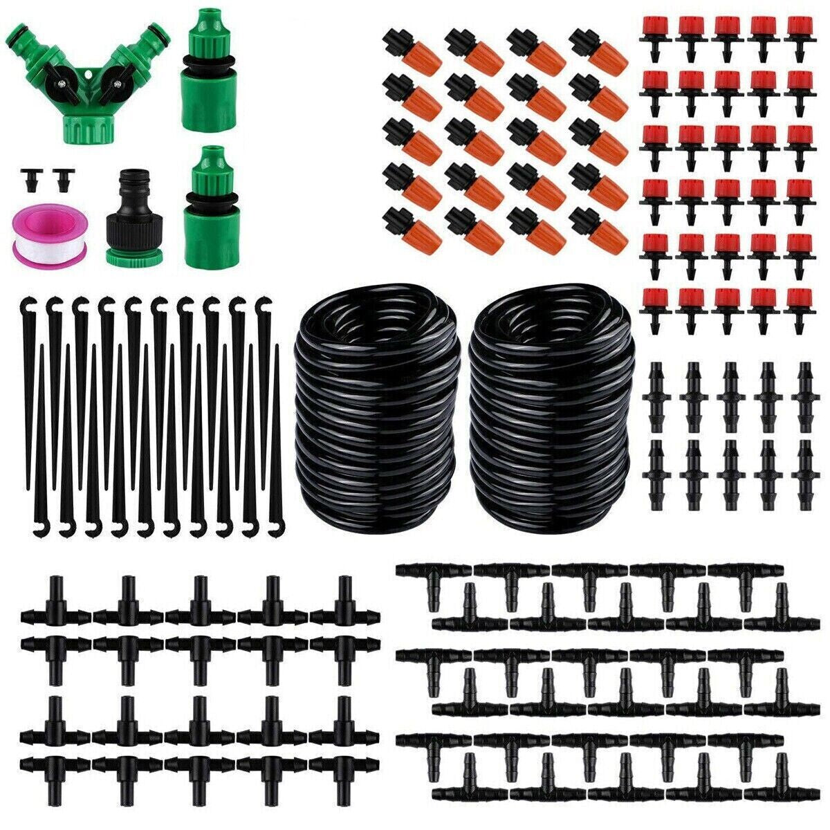 100Ft Misting Cooling Outdoor System Patio Garden Mister Nozzle Water Irrigation
