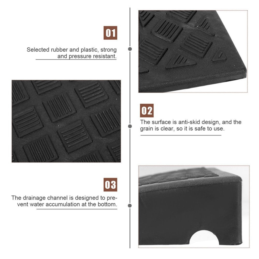 Heavy Duty Driveway Ramp Curb Ramp for Driveway  Tread & Threshold Portable Ramp