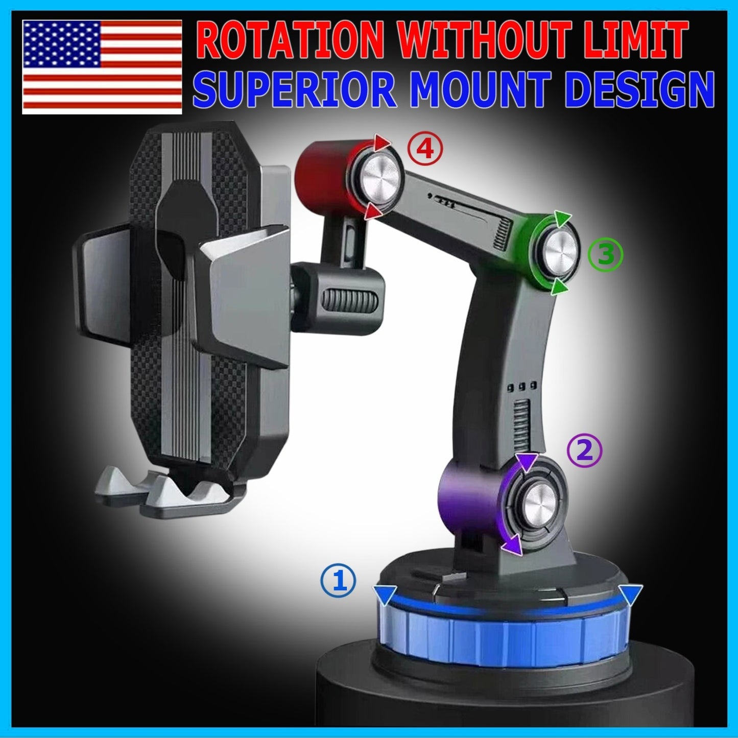 Universal Car Phone Holder – Dashboard & Windshield Mount