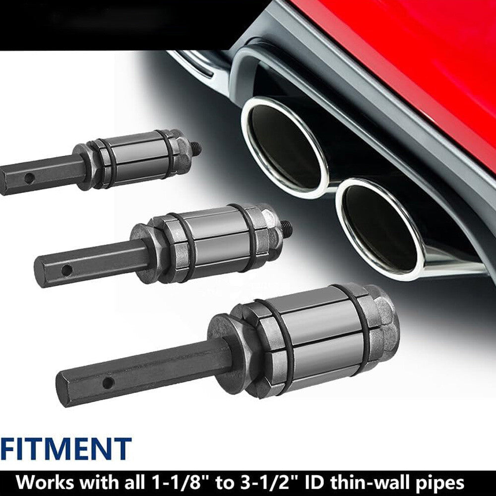 3-Piece Tail Pipe Expander Set – High Strength Steel Exhaust Pipe Expander Kit with Storage Case