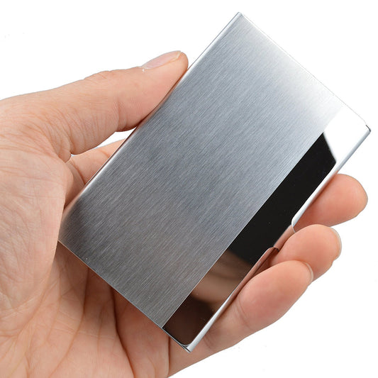 Stainless Steel Card Holder Case Pocket Metal Wallet for Business, ID, Credit