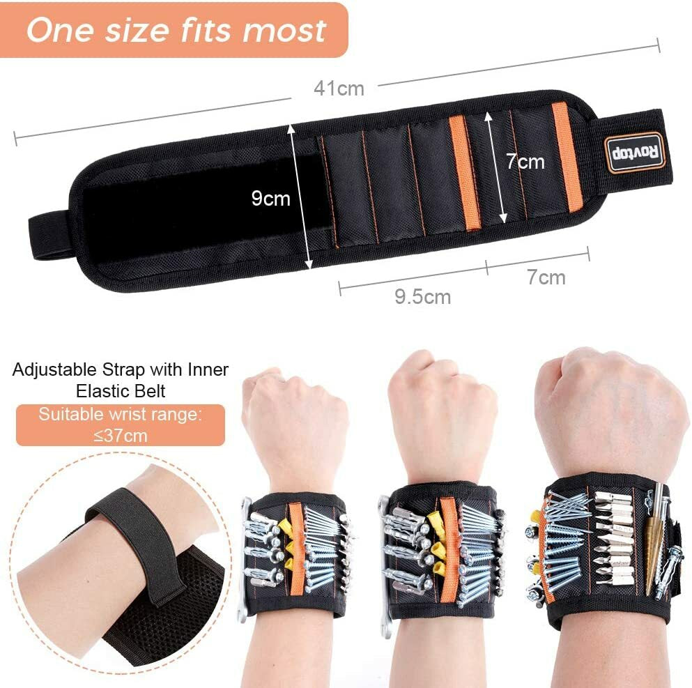 Magnetic Wristband Strong Magnets for Holding Wrench Screw Nail Bit DIY Handyman