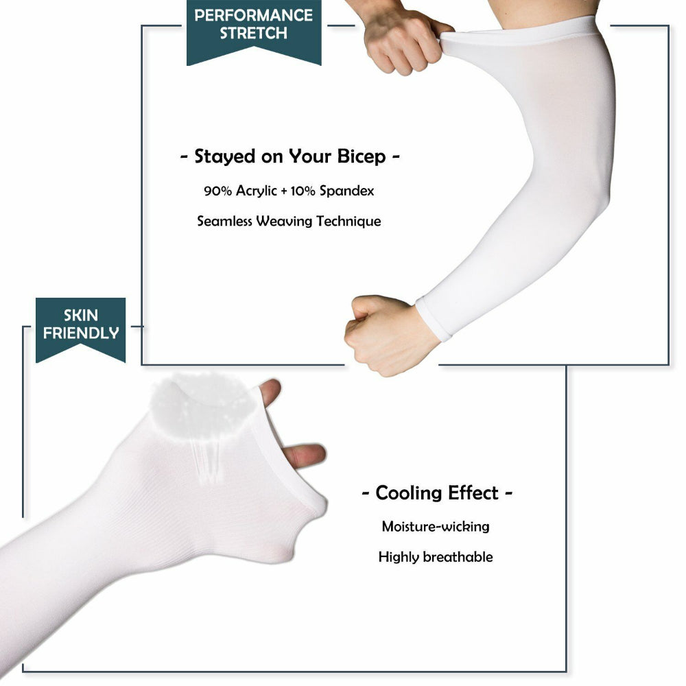 1PR Arm Sleeves UV Sun Protection Arm Cover Cuff for Men Women Outdoor Sport