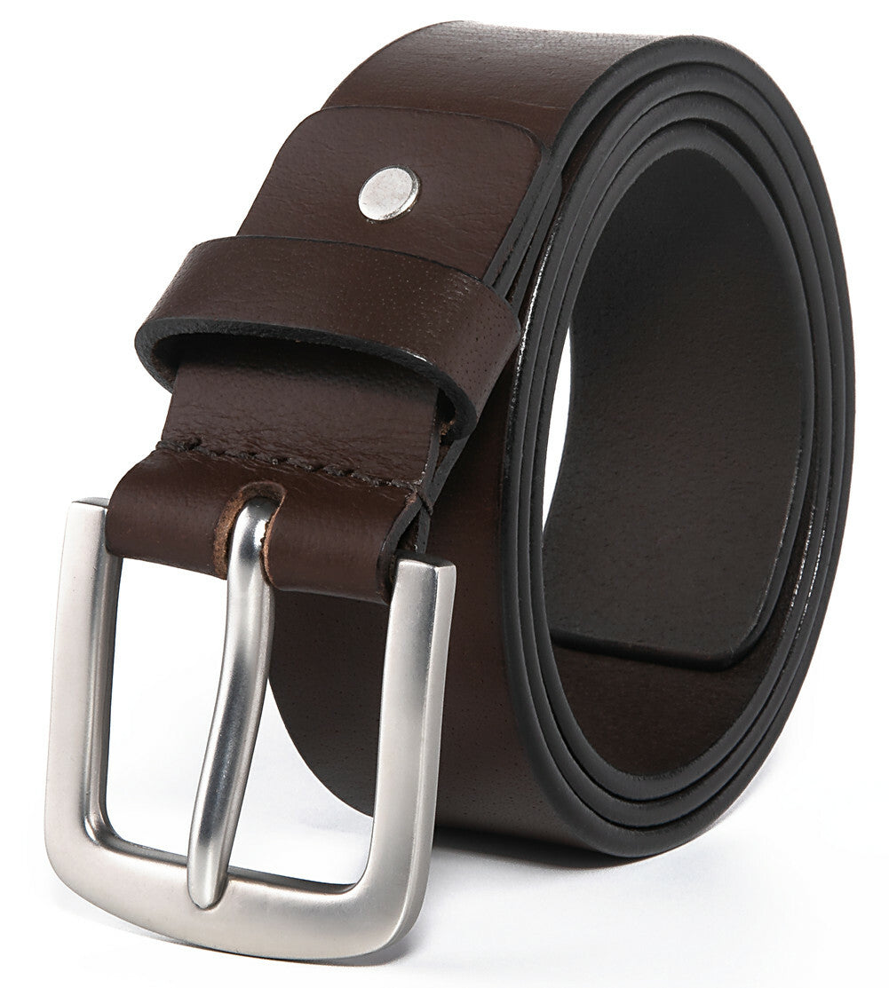 Men’S Belts Full Grain Genuine Leather Casual Dress Jeans Belts for Men