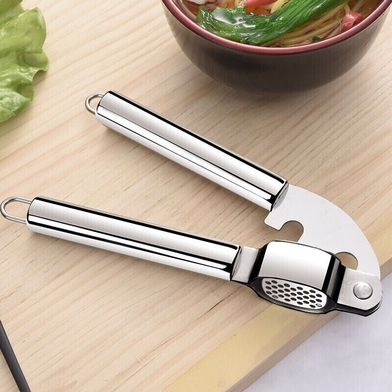 Garlic Press Crusher Squeezer Masher Mincer Stainless Steel Manual Kitchen Tool