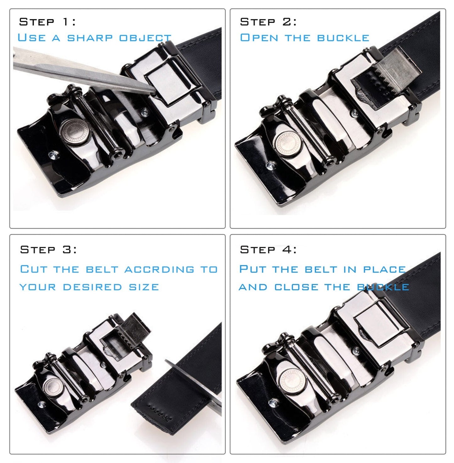 Men'S Ratchet Belt Genuine Leather Mens Belt with Slide Ratchet Belts for Men