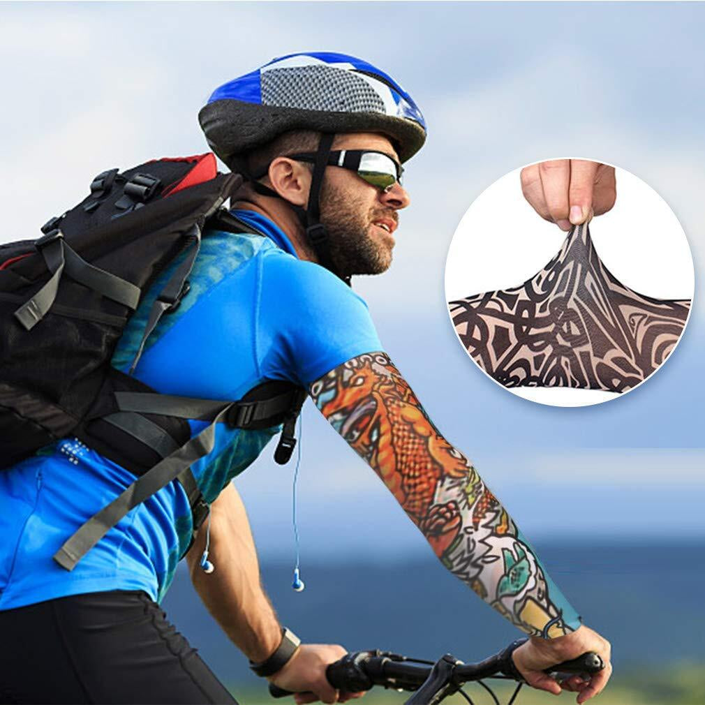 10PCS Tattoo Cooling Arm Sleeves Cover Outdoor Sport Summer UV Sun Protection