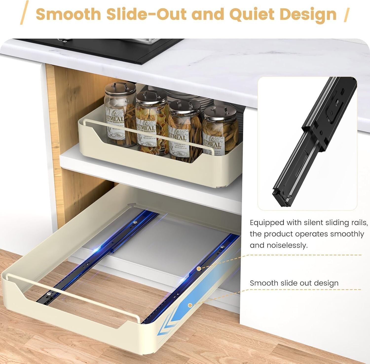 Pull Out Cabinet Organizer, Pull Out Drawers for Cabinets, Slide Out Drawers For