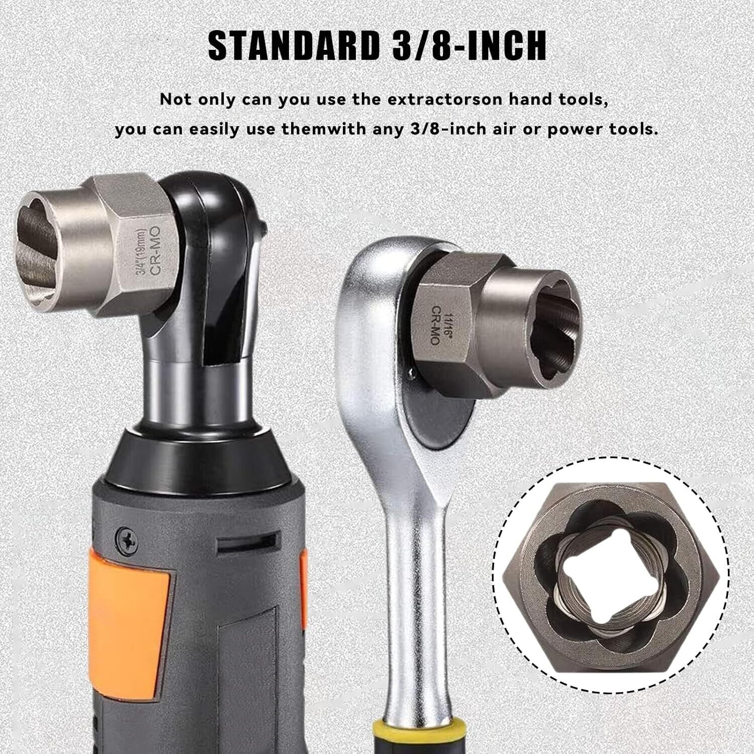 Heavy Duty Extractor Socket Tool Kit 14PCS Damaged Bolt & Nut Remover Set