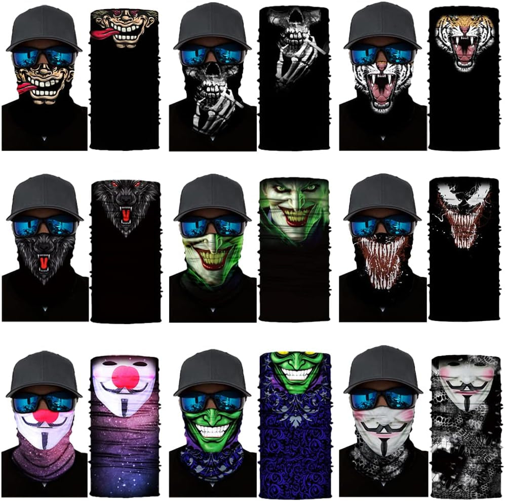 Neck Gaiter Mask Bandana Gator Face Cover Mask Sun UV Protection Balaclava,Tube Face Scarf,Headband for outdoor