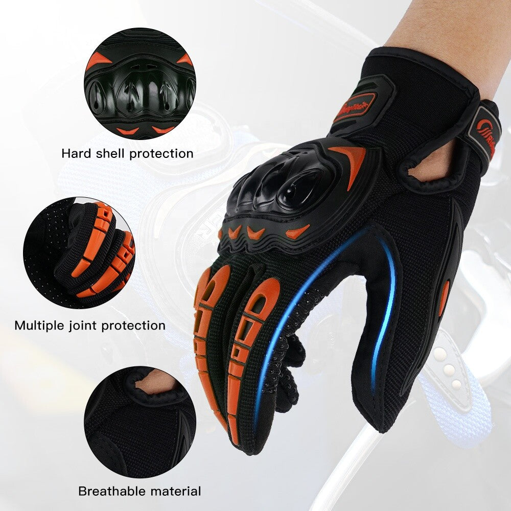 Motorcycle Gloves for Men Women Full Finger Touchscreen Motorbike Riding Gloves