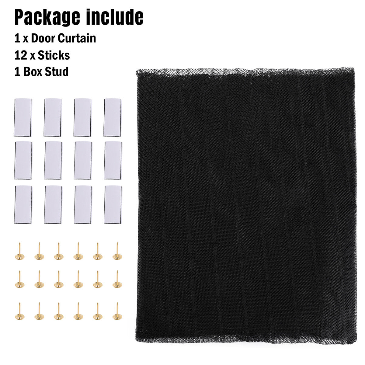 Magnetic Screen Door Mesh Curtain Heavy Duty Mosquito Net Bug Hands Free Closer