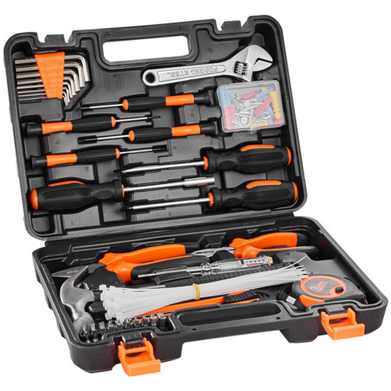 132 Pieces Tool Kit General Household Hand Tool Set with Portable Tool Case