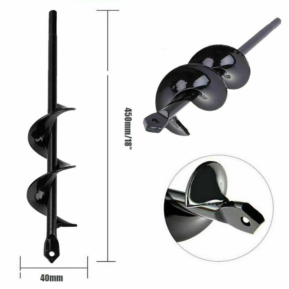 18" Planting Auger Spiral Hole Drill Bit for Garden Yard Earth Planter Digger Garden Tool