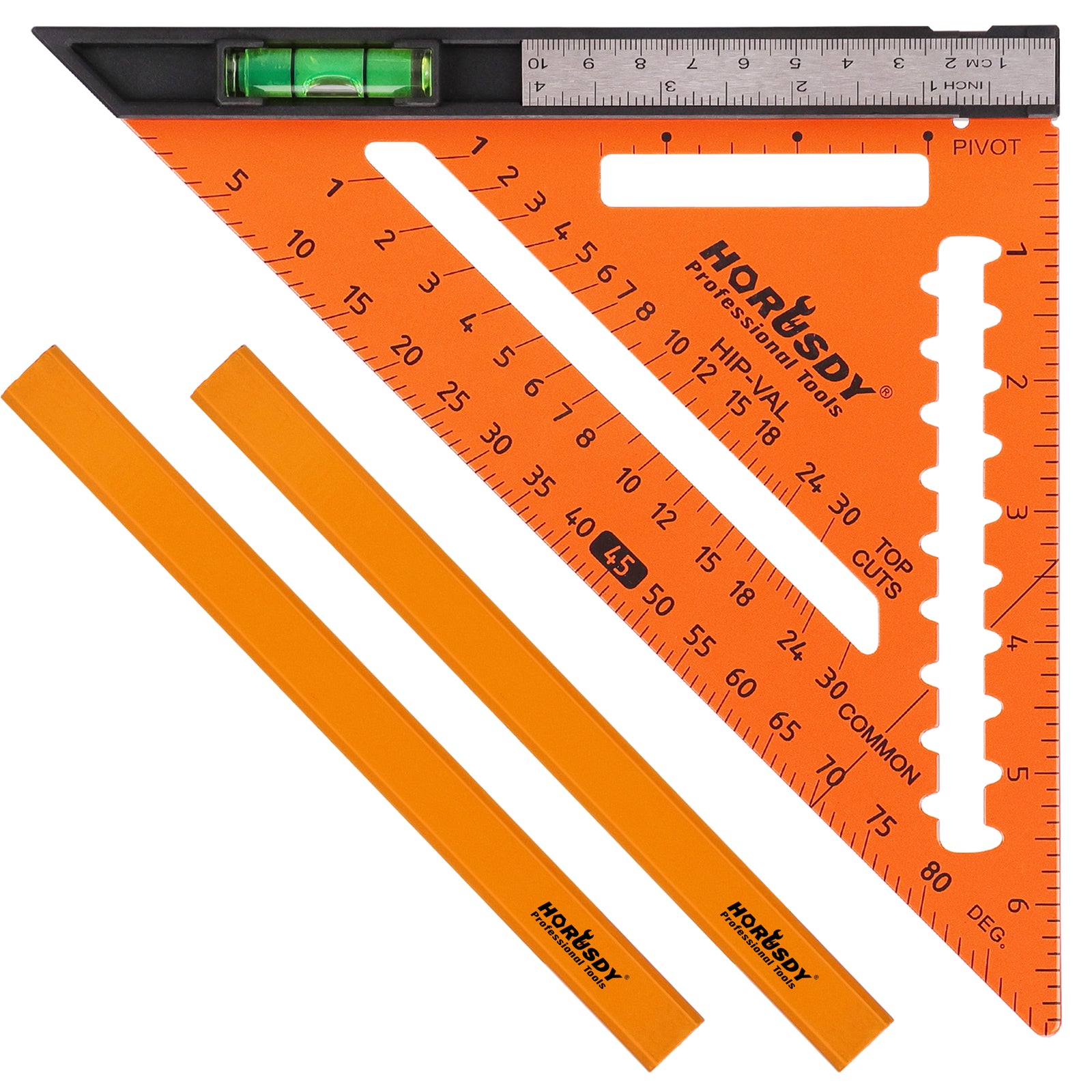 7 Inch Premium Rafter Square with Level Carpenter Tool Protractor Ruler