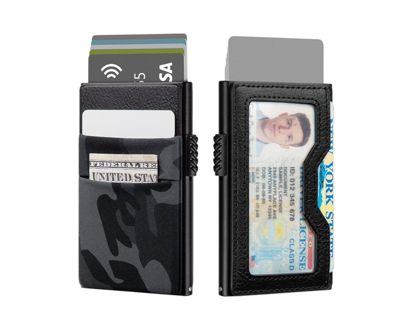 Men's Wallet Slim Mens Wallet RFID Blocking Front Pocket Card ID Holder for Airtag