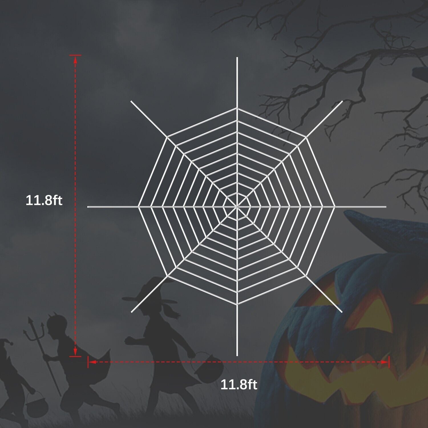 2 Pack 12Ft Large Spider Web Halloween Decorations for Garden Yard Outdoor Decor