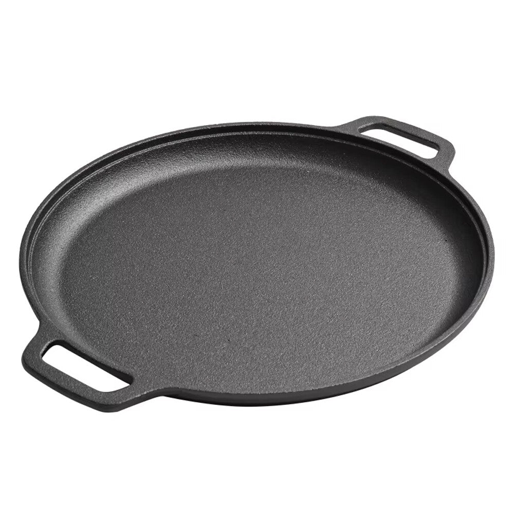 11'' Cast Iron Pizza Pan Kit Skillet Kitchen Cookware Frying Baking Cooking US