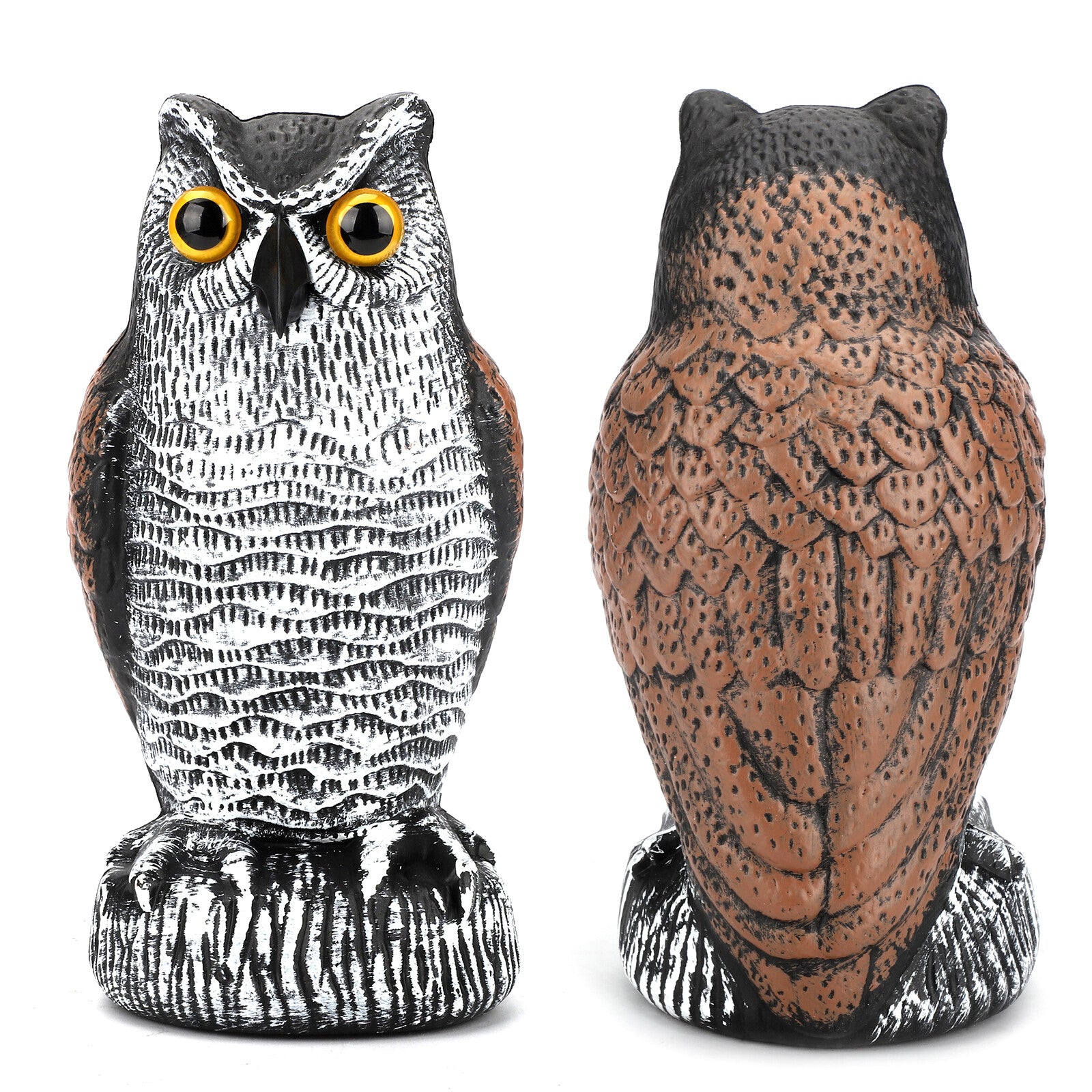 Owl Garden Statue Decoy – Outdoor Yard Decoration Bird Scare Figure