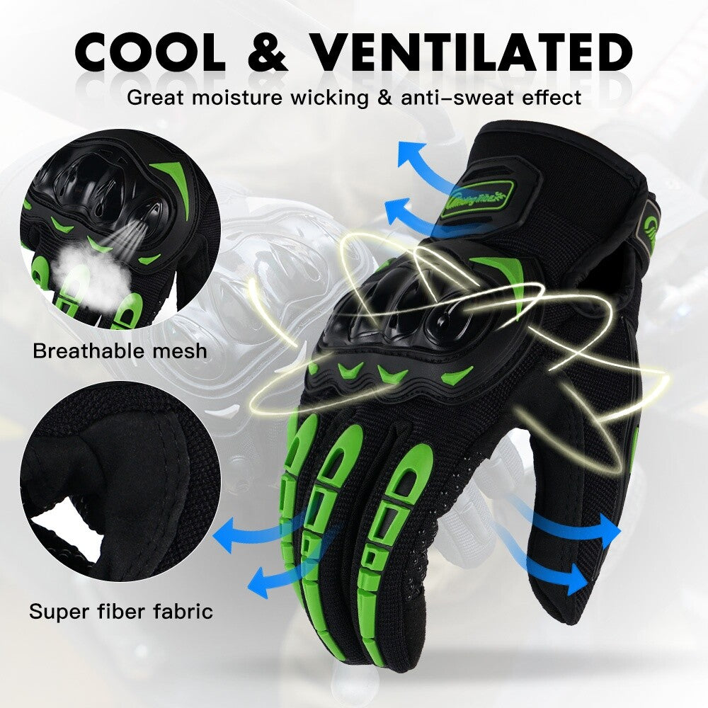 Motorcycle Gloves for Men Women Full Finger Touchscreen Motorbike Riding Gloves