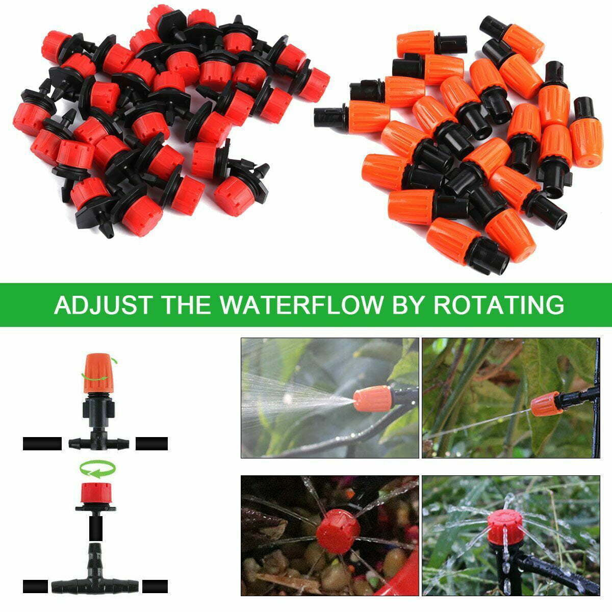 100Ft Misting Cooling Outdoor System Patio Garden Mister Nozzle Water Irrigation