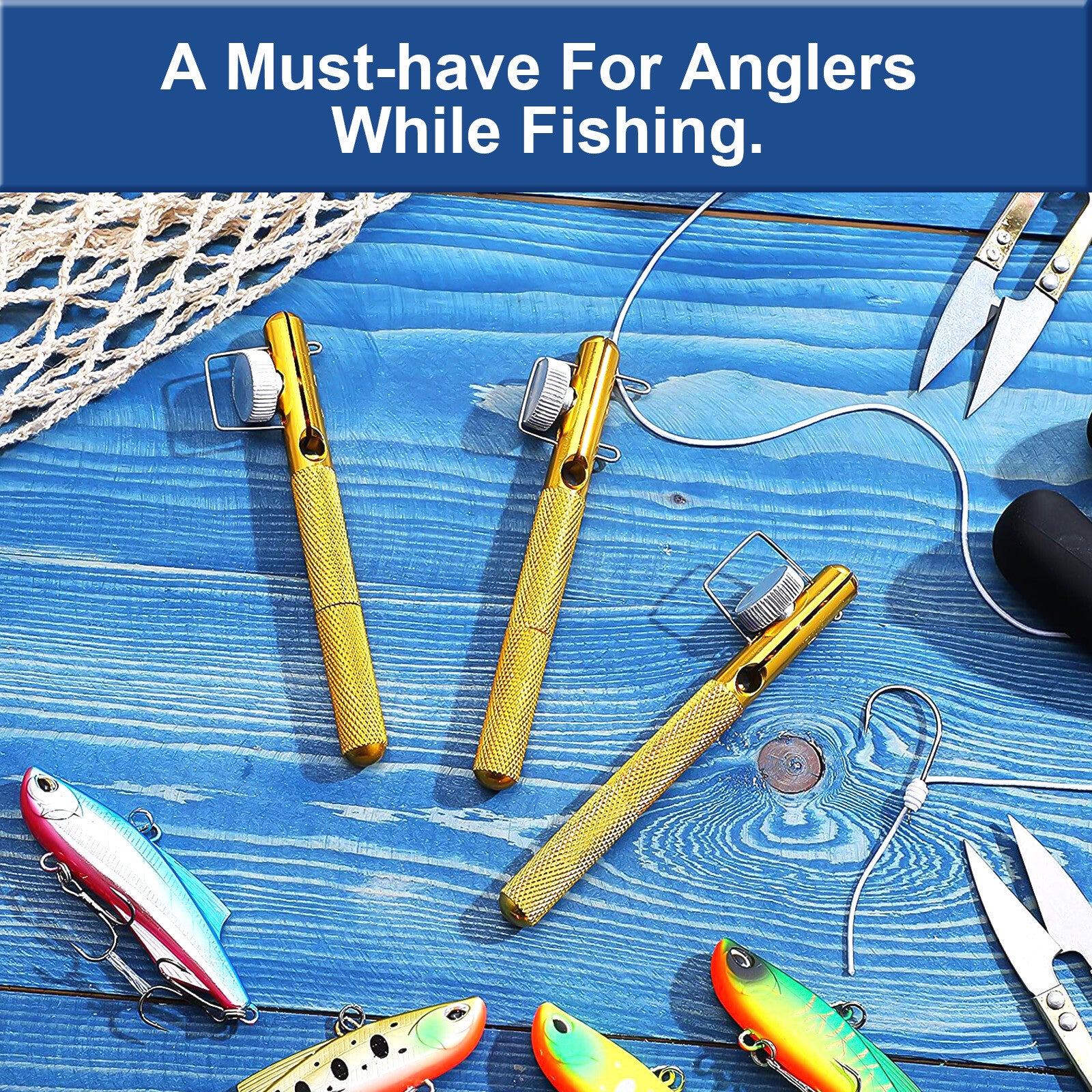 Fishing Quick Knot Tying Tool Fast Nail Knotter Line Cutter Clipper Nipper Hook