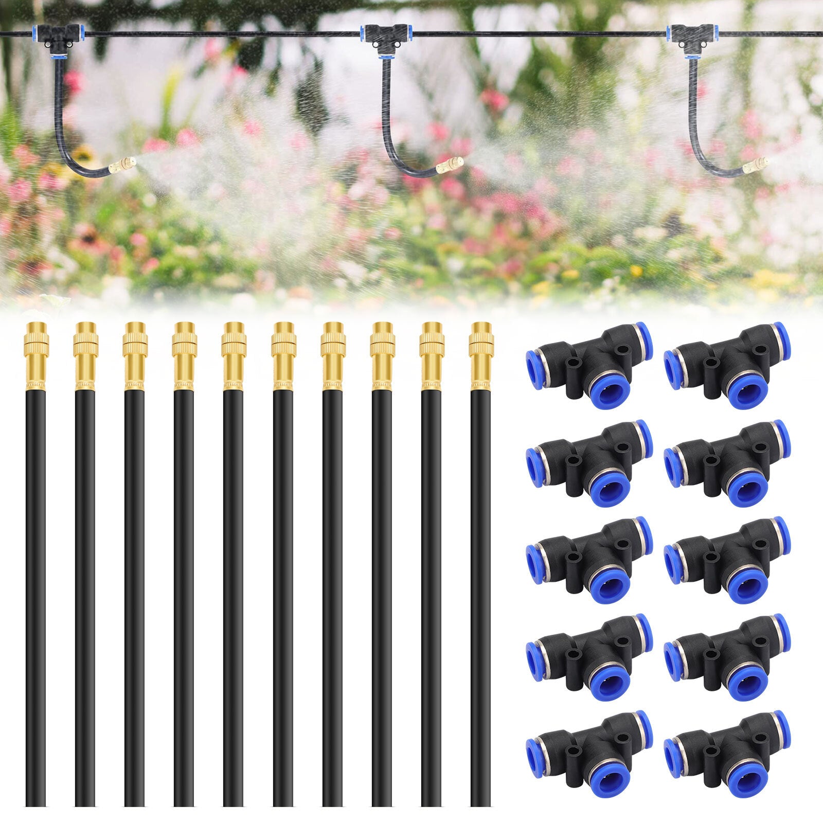 DIY Flexible Misting Kit – Garden Cooling & Irrigation Spray System for Patio & Plants