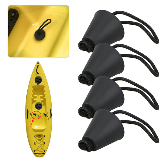 4PCS Silicone Kayak Scupper Plug Kit Canoe Drain Holes Stopper Bung Accessories