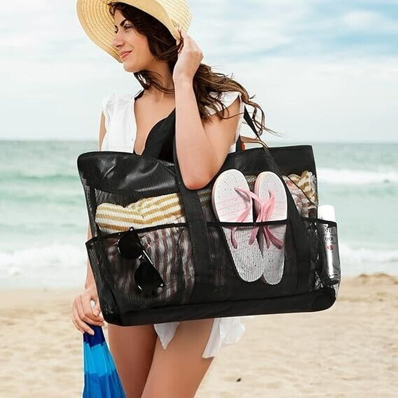 Large Beach Bag Tote Oversized Beach Pool Bag Storage Fitness Swimming