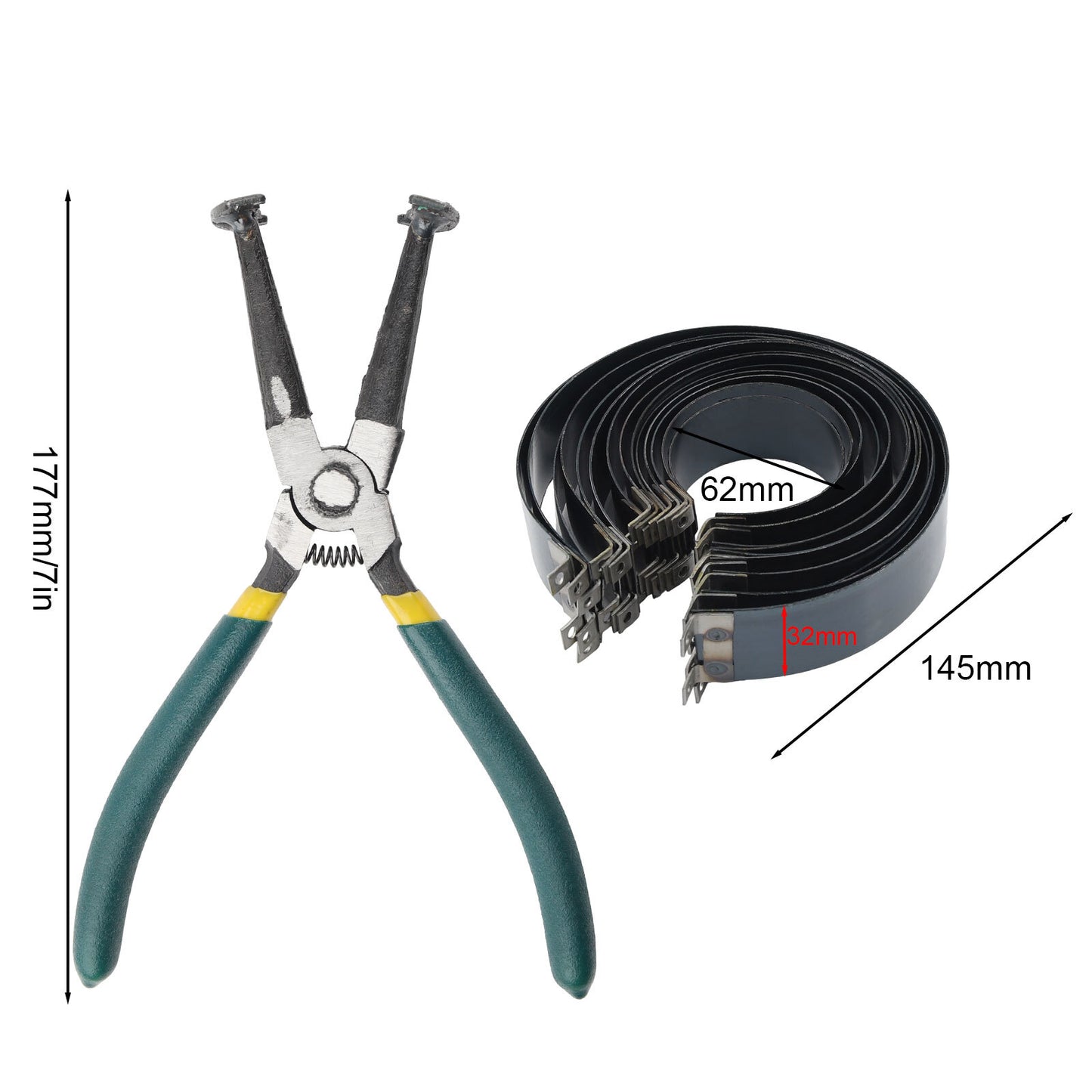 Motorcycle Ring Compressor Cylinder Installer Tool Kit with Plier&14 Band