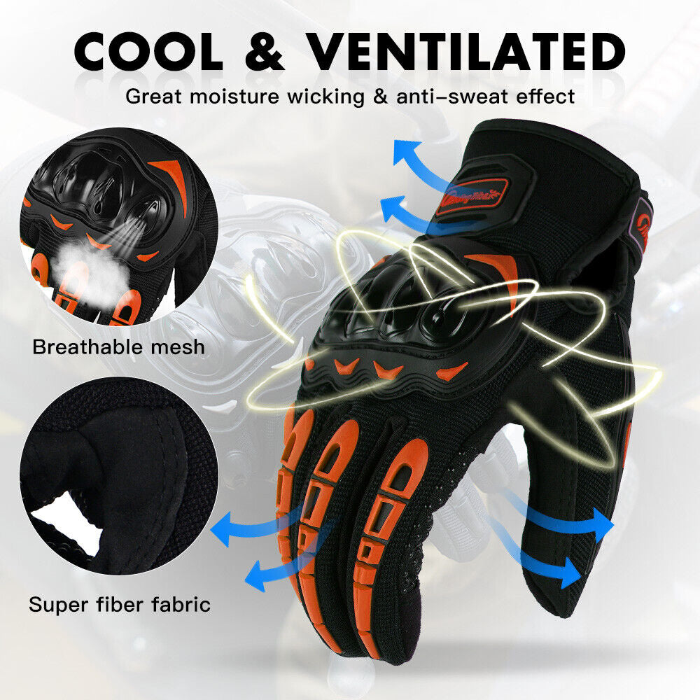 Motorcycle Gloves for Men Women Full Finger Touchscreen Motorbike Riding Gloves
