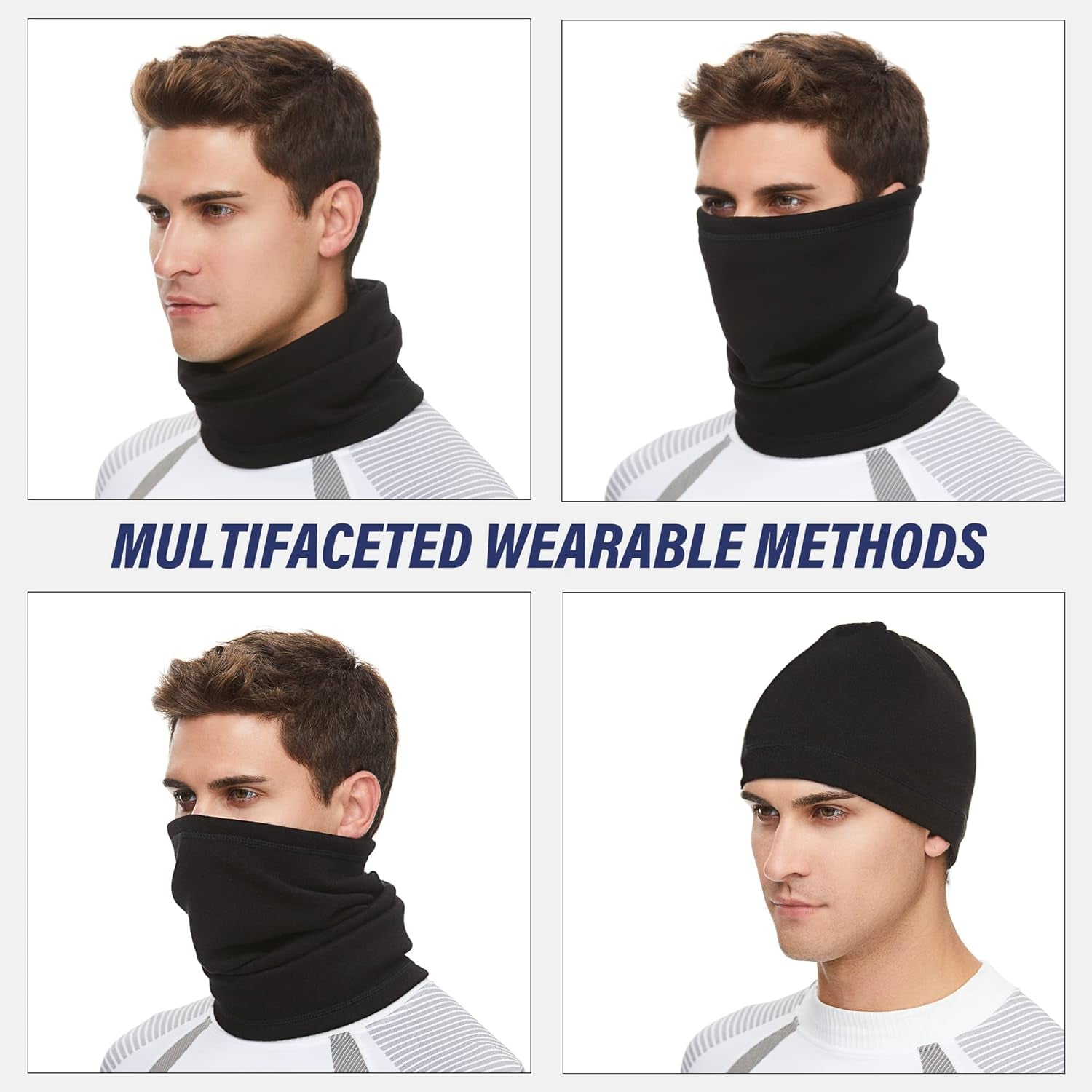 Neck Gaiter Warmer Ski Scarf Windproof Mask Thick Fleece Neck Warmer Cold Weather Face Mask