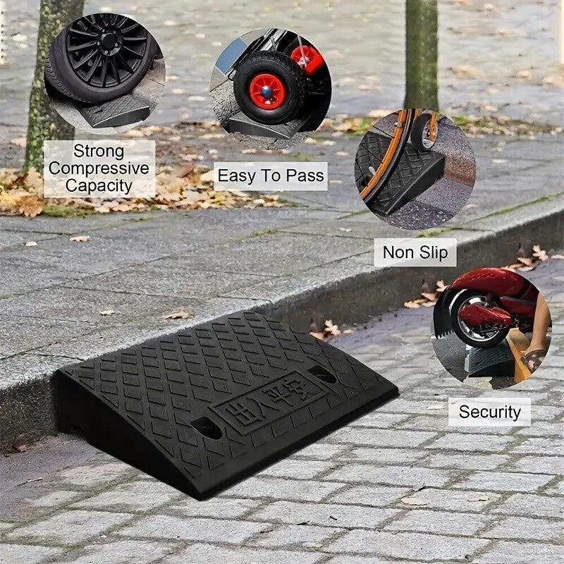 Heavy Duty Driveway Ramp Curb Ramp for Driveway  Tread & Threshold Portable Ramp