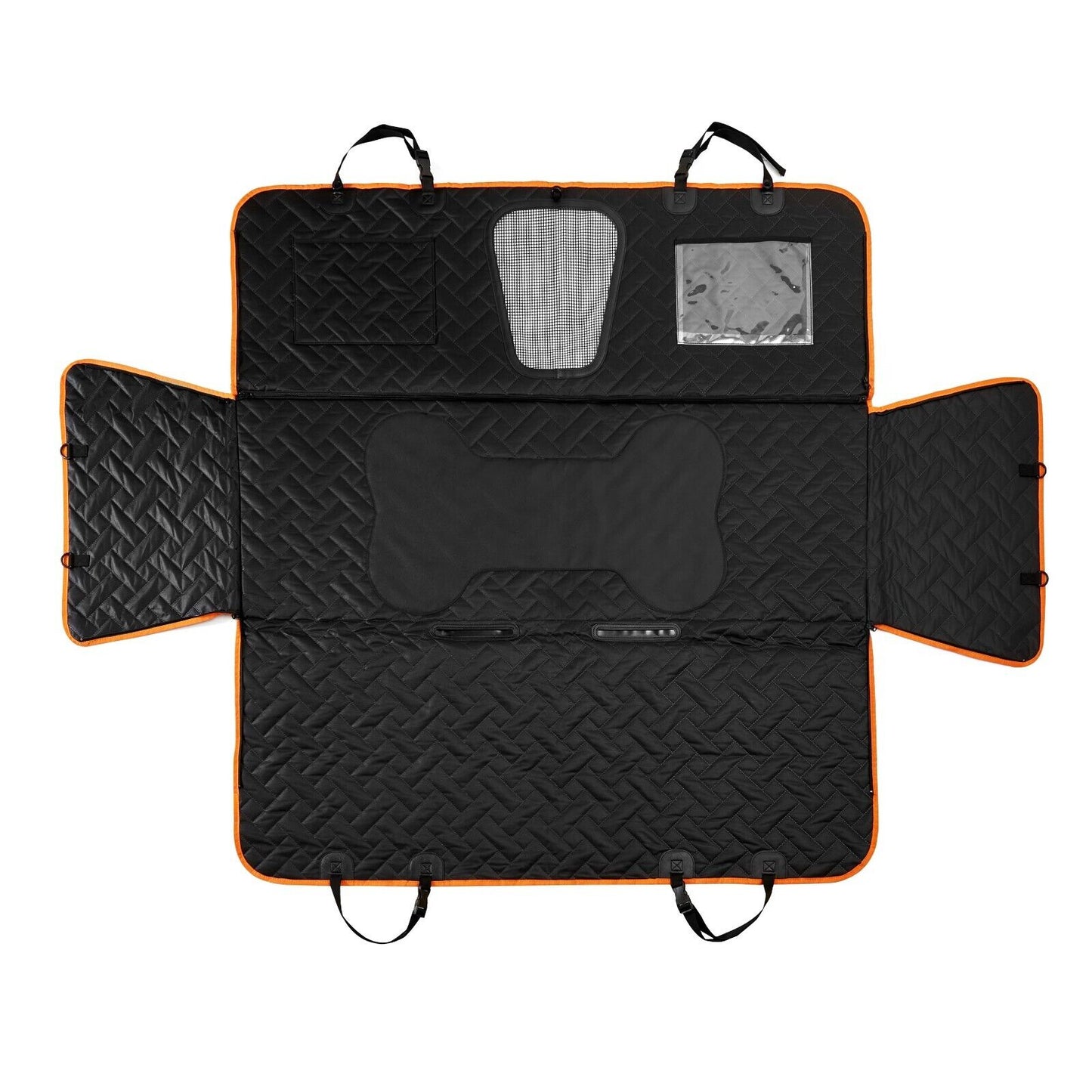 Durable Waterproof Dog Hammock Car Seat Cover – Back Seat Protector for Trucks & SUVs with Free Pet Seatbelt