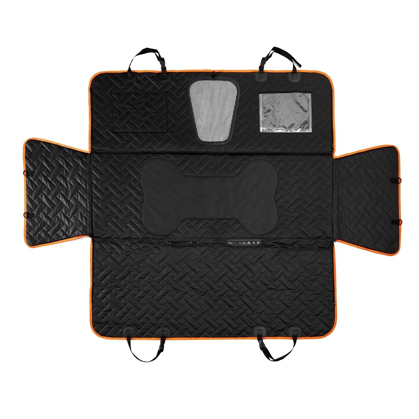 Durable Waterproof Dog Hammock Car Seat Cover – Back Seat Protector for Trucks & SUVs with Free Pet Seatbelt