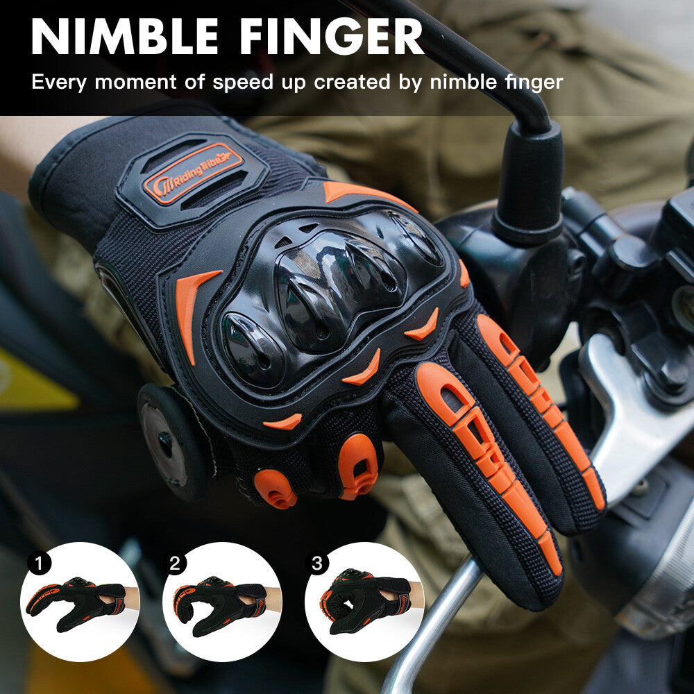 Motorcycle Gloves for Men Women Full Finger Touchscreen Motorbike Riding Gloves