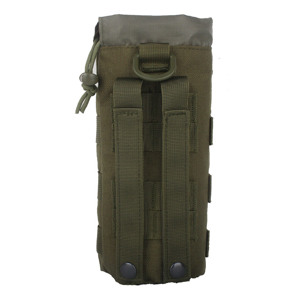 Molle Tactical Water Bottle Bag Pouch Kettle Holder Carrier Camping Hiking Bag