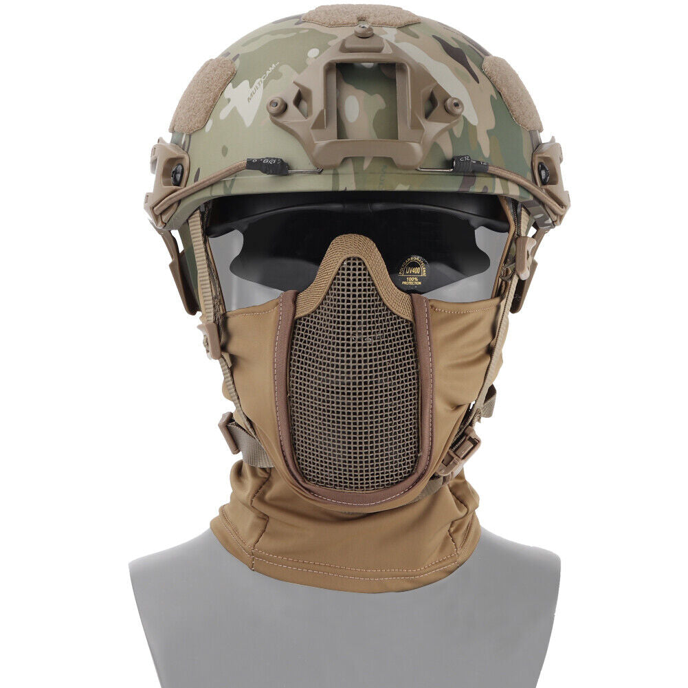 Balaclava Mesh Mask, Ninja Mask with Full Face Sun Protection Hood