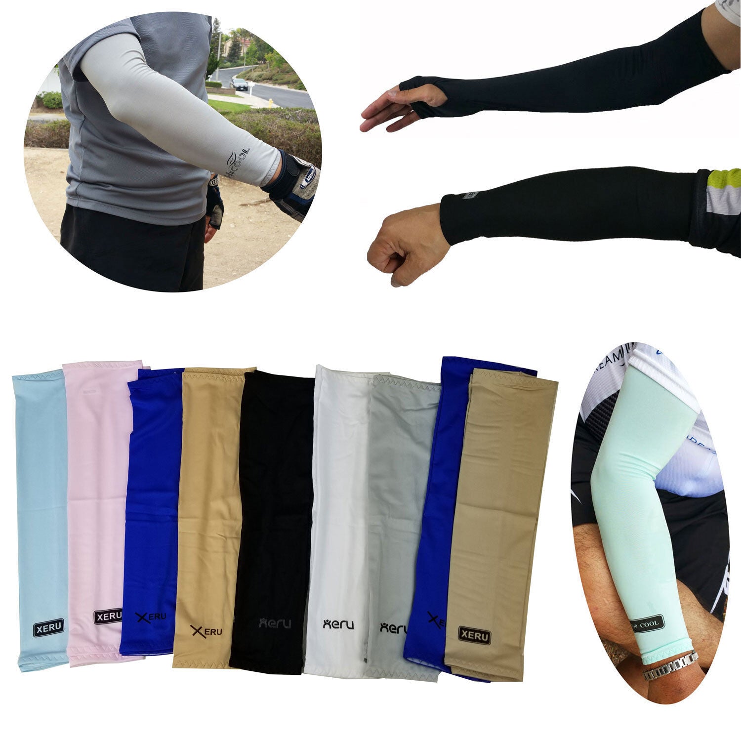  Cooling Arm Sleeves Cover Outdoor Sports for Men Women