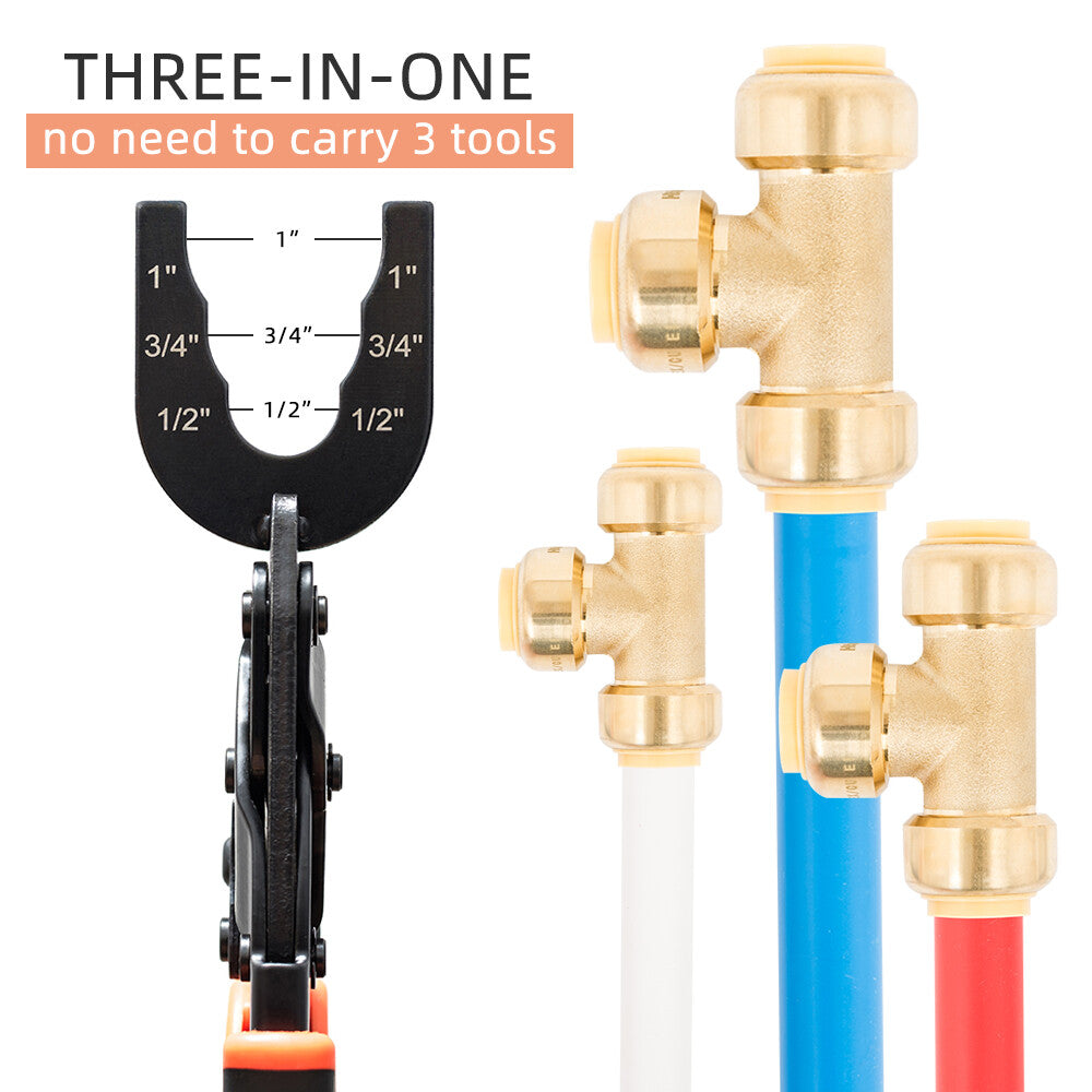 Disconnect Tong Tool for Push to Connect 1/2'' 3/4'' 1'' Fittings Removal Tool
