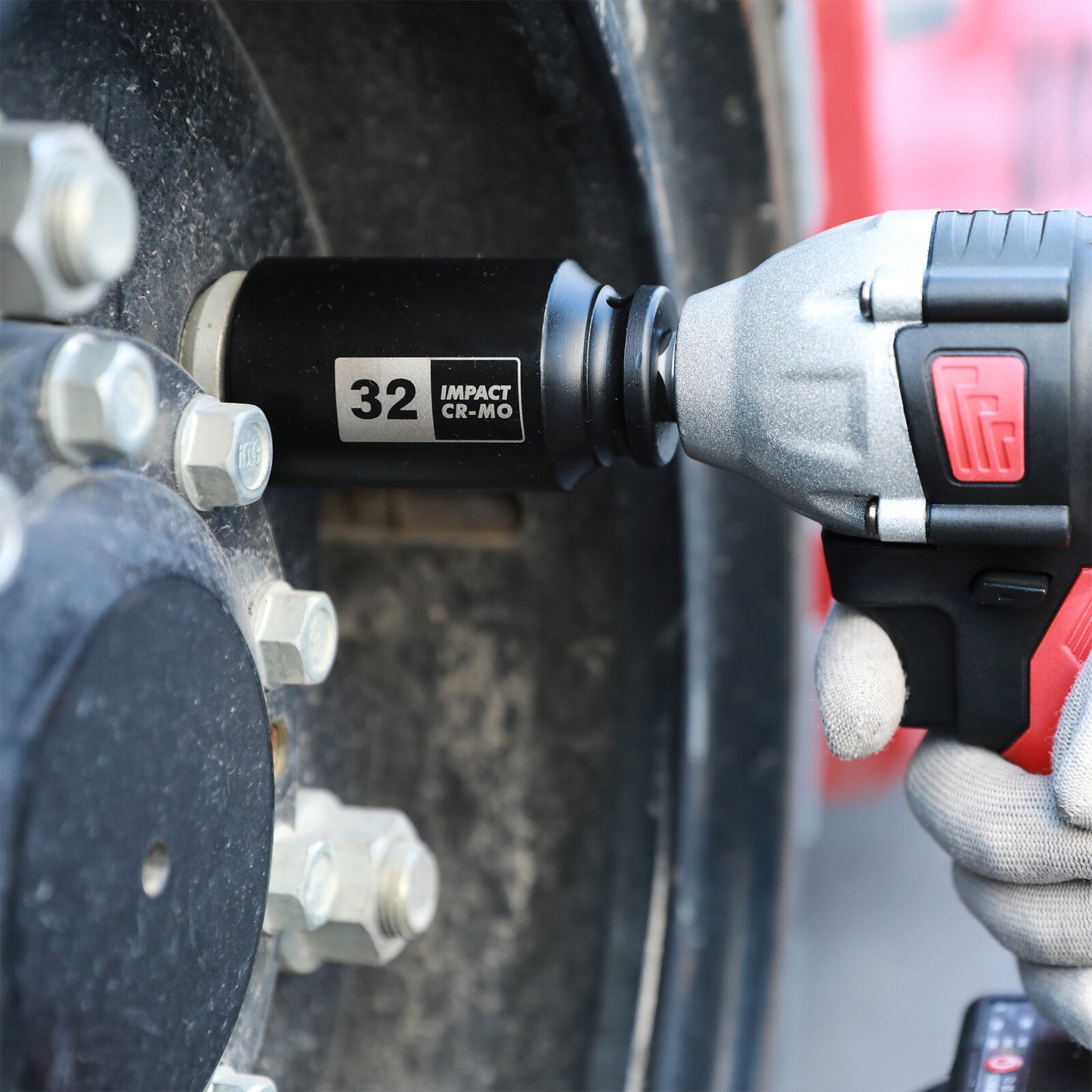 1/2'' Drive Deep Spindle Axle Nut Impact Socket Set 6 Point CR-MO,32,33,35