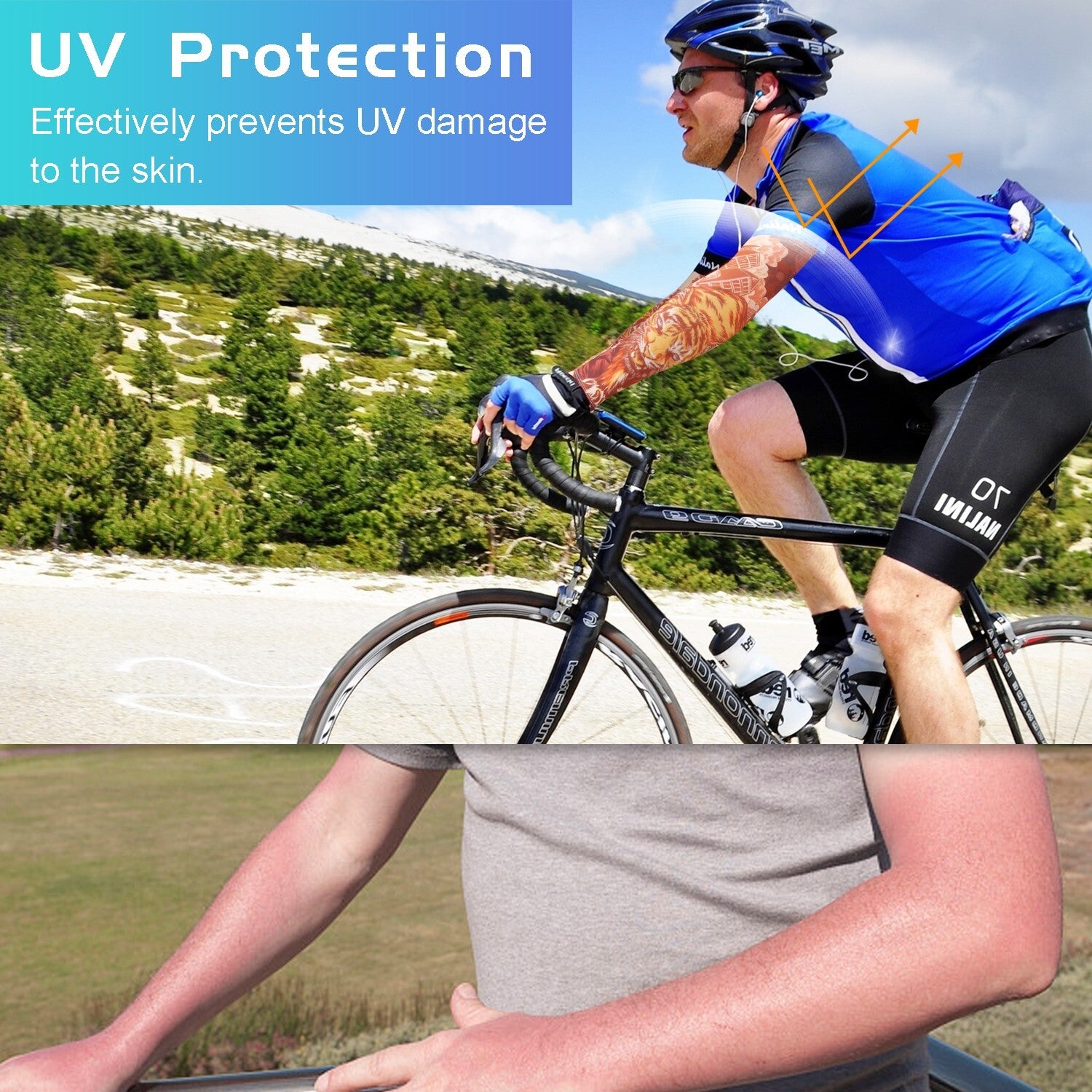 3 Pair Cooling Arm Sleeves Cover UV Sun Protection Cycling Running for Men Women