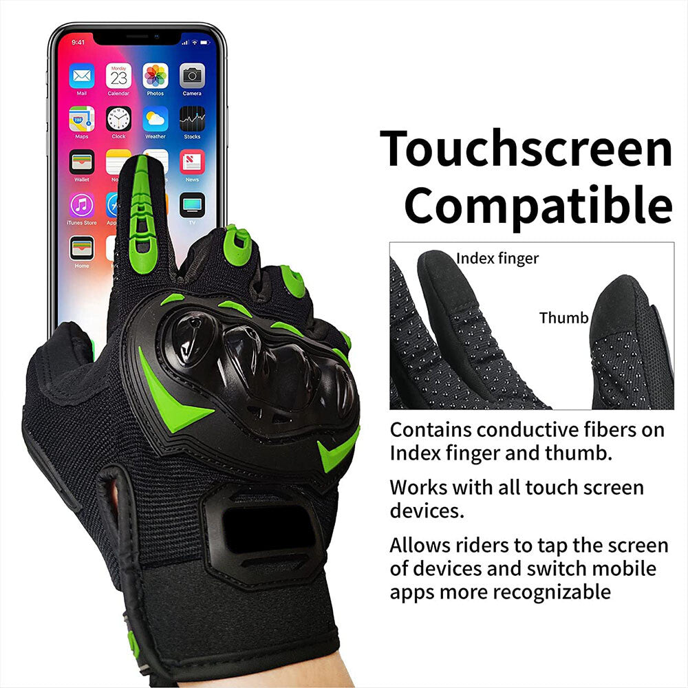 Motorcycle Gloves for Men Women Full Finger Touchscreen Motorbike Riding Gloves