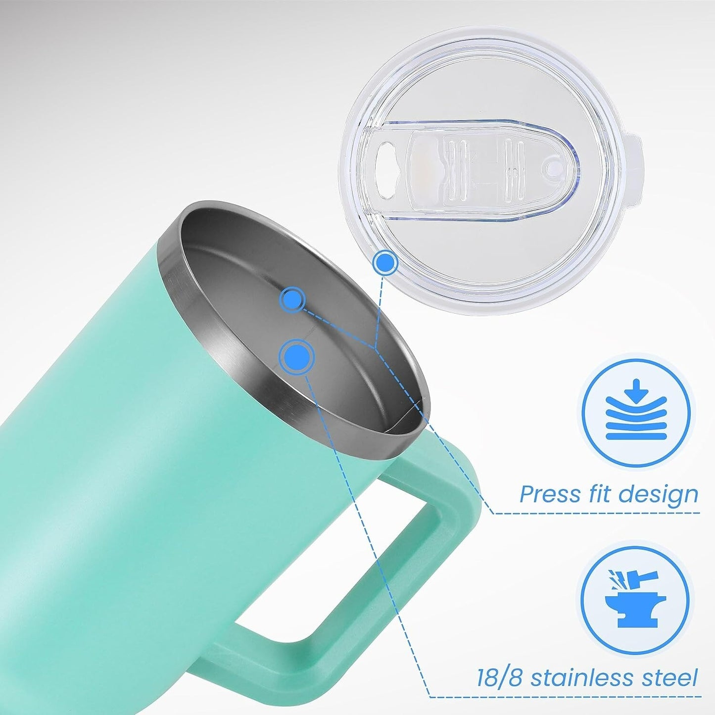 40 Oz Tumbler Stainless Steel Vacuum Insulated Tumbler with Lid and Straw Gift