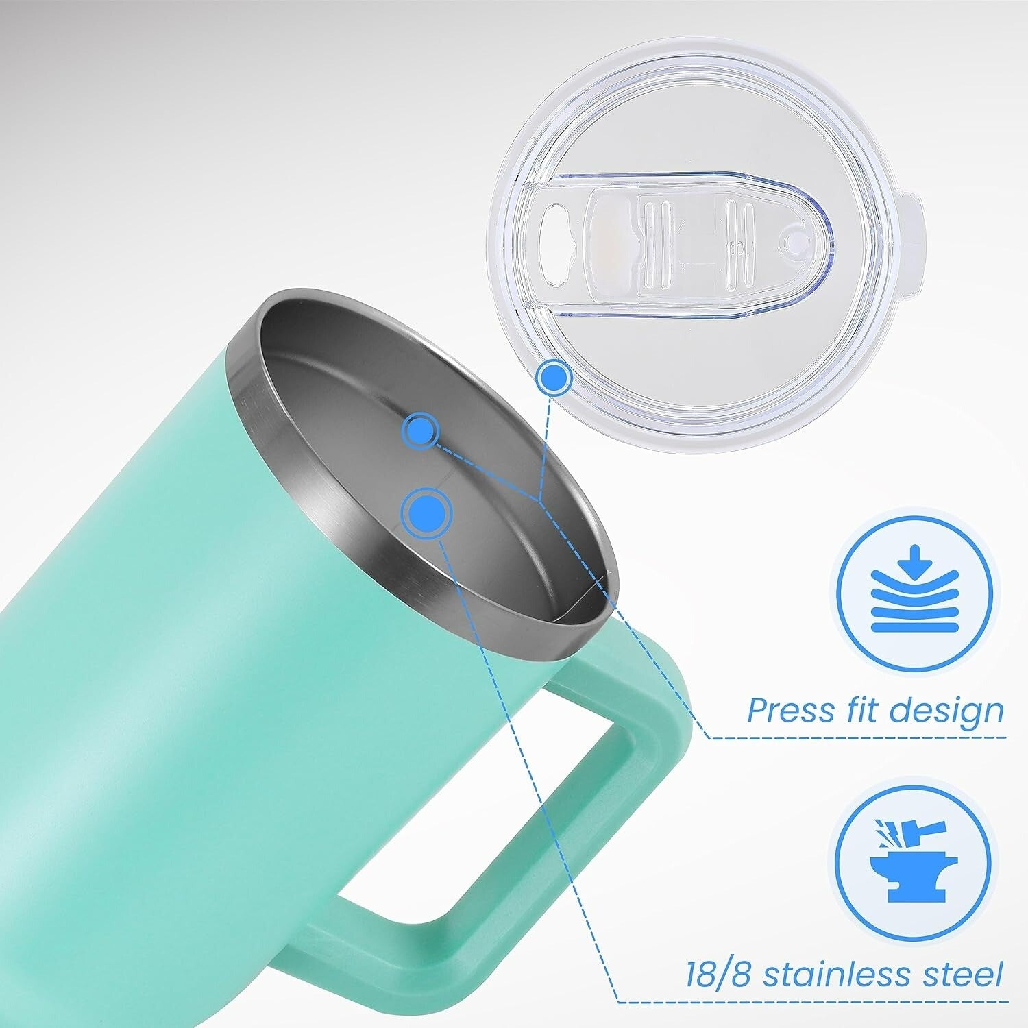 40 Oz Tumbler Stainless Steel Vacuum Insulated Tumbler with Lid and Straw Gift
