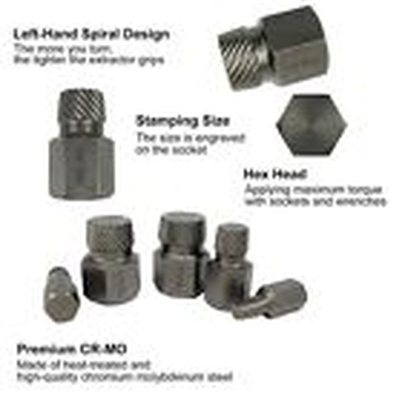 Stripped Bolt Extractor Impact Socket Set 25 PCS Damaged Bolt Remover Easy Out