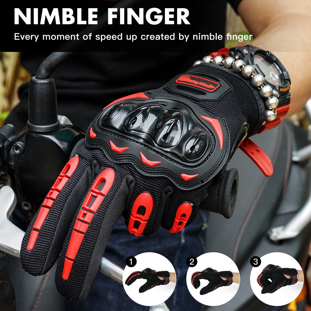 Motorcycle Gloves for Men Women Full Finger Touchscreen Motorbike Riding Gloves