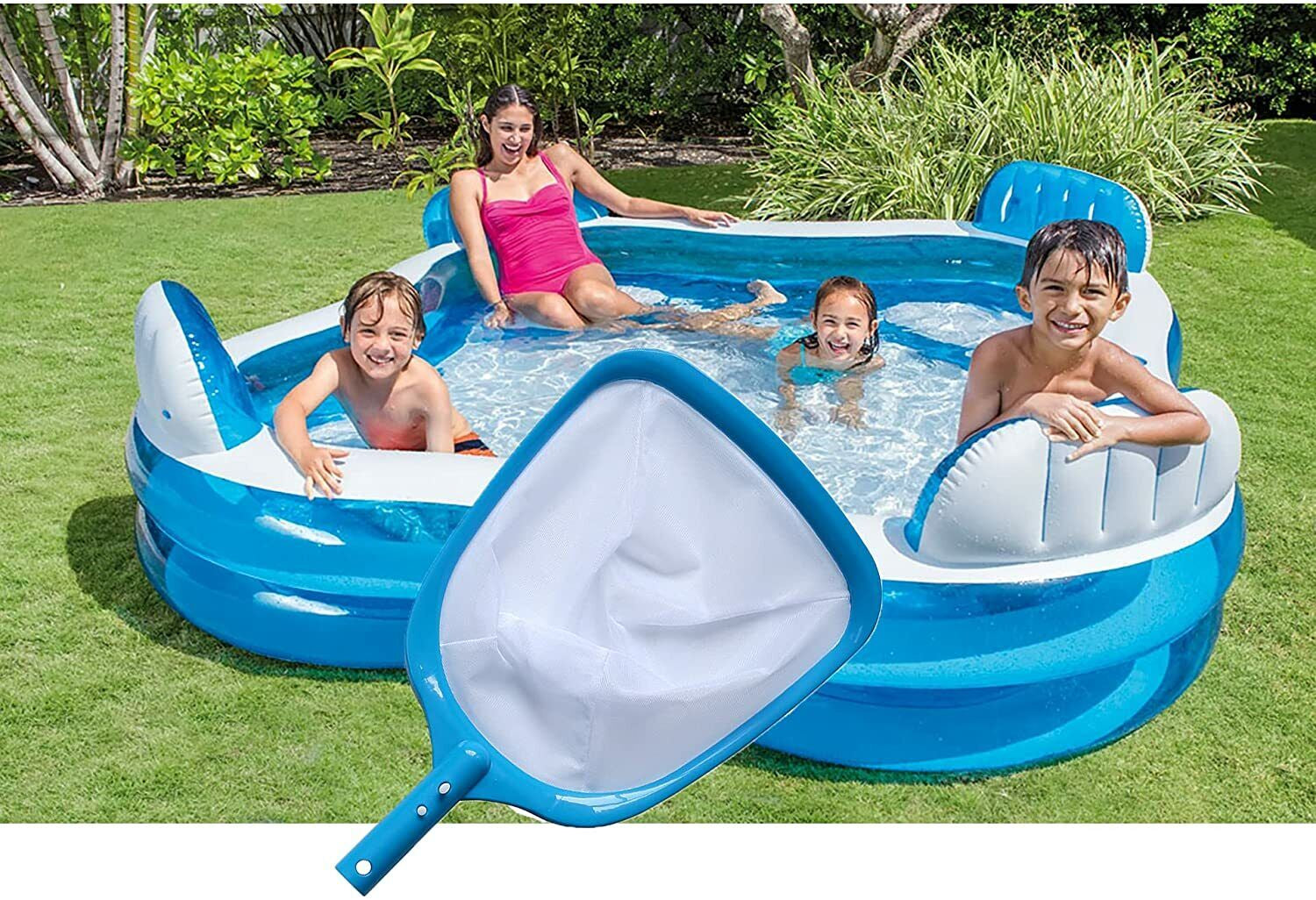 Pool Spa Leaf Skimmer Net with White Ultra Fine Mesh