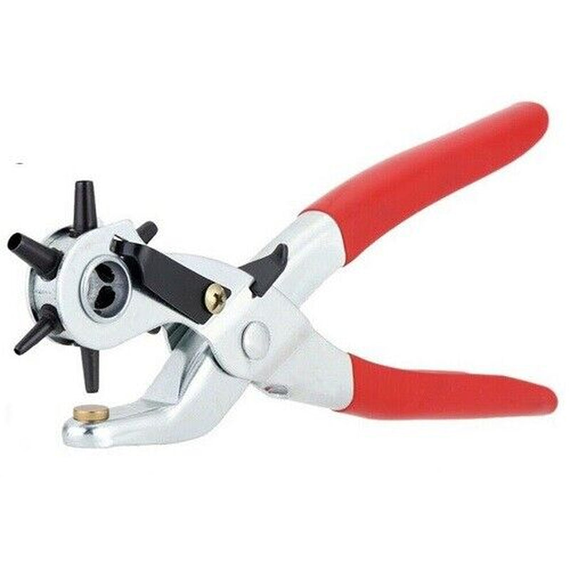  9'' Heavy Duty Leather Hole Punch  Hand Pliers Belt Holes Puncher Tool 6 Sized