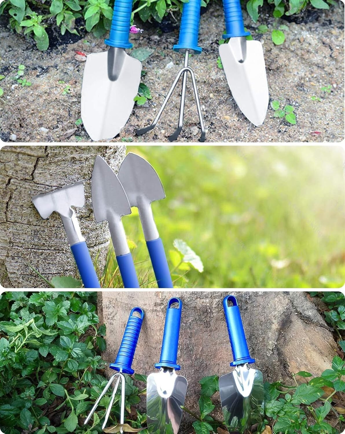 Set of 10 Gardening Tools Complete Garden Tool Kit for Indoors & Outdoors